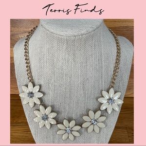Gorgeous Enamelled Flower Statement Necklace